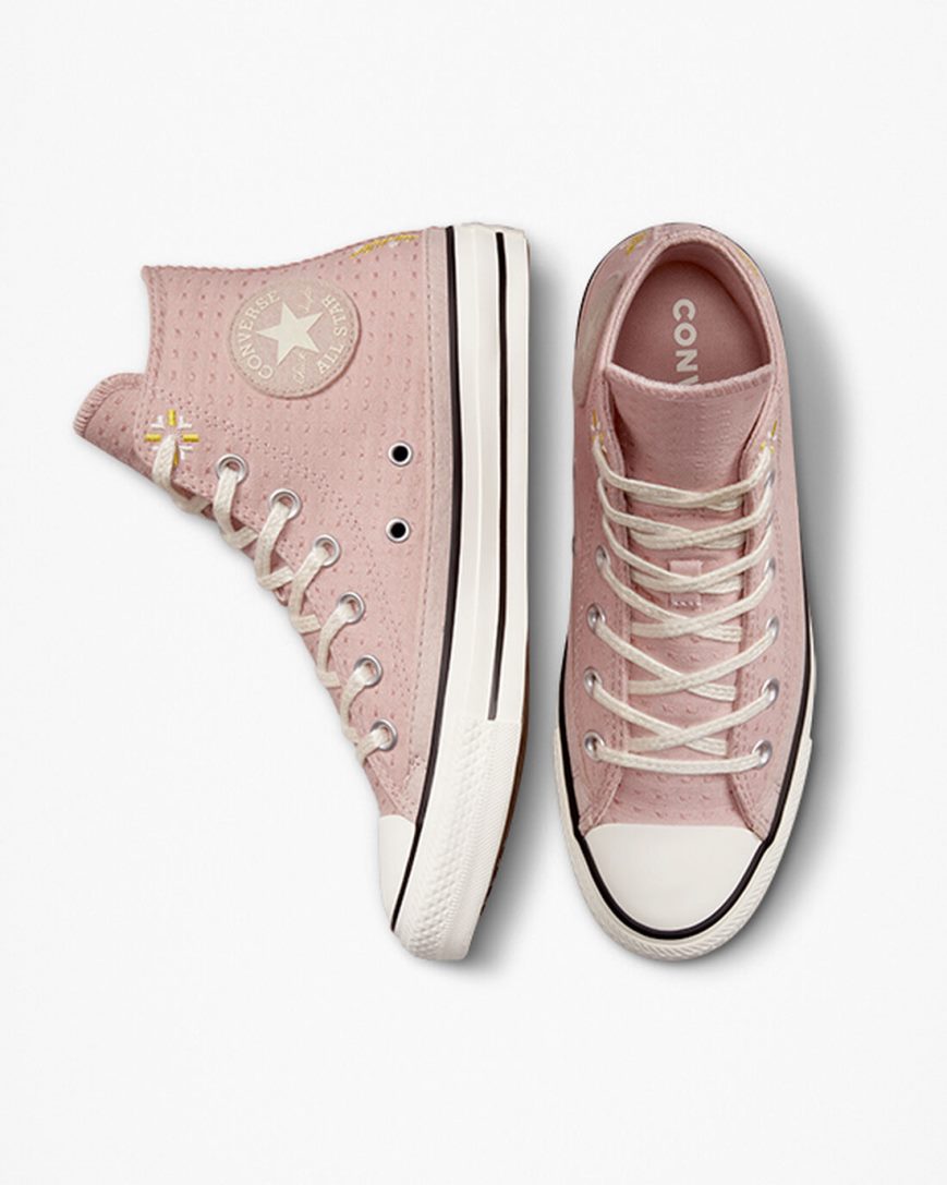 Tenis Converse Chuck Taylor All Star Autumn Embroidery Cano Alto Feminino Cinzentas Limão | PT V08741P